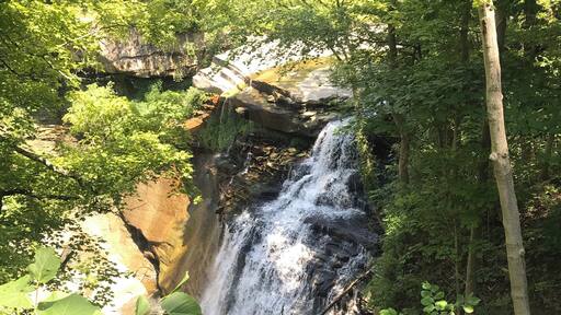 A short walk to a beautiful waterfall- Brandywine Falls in Cuyahoga Valley National Park.