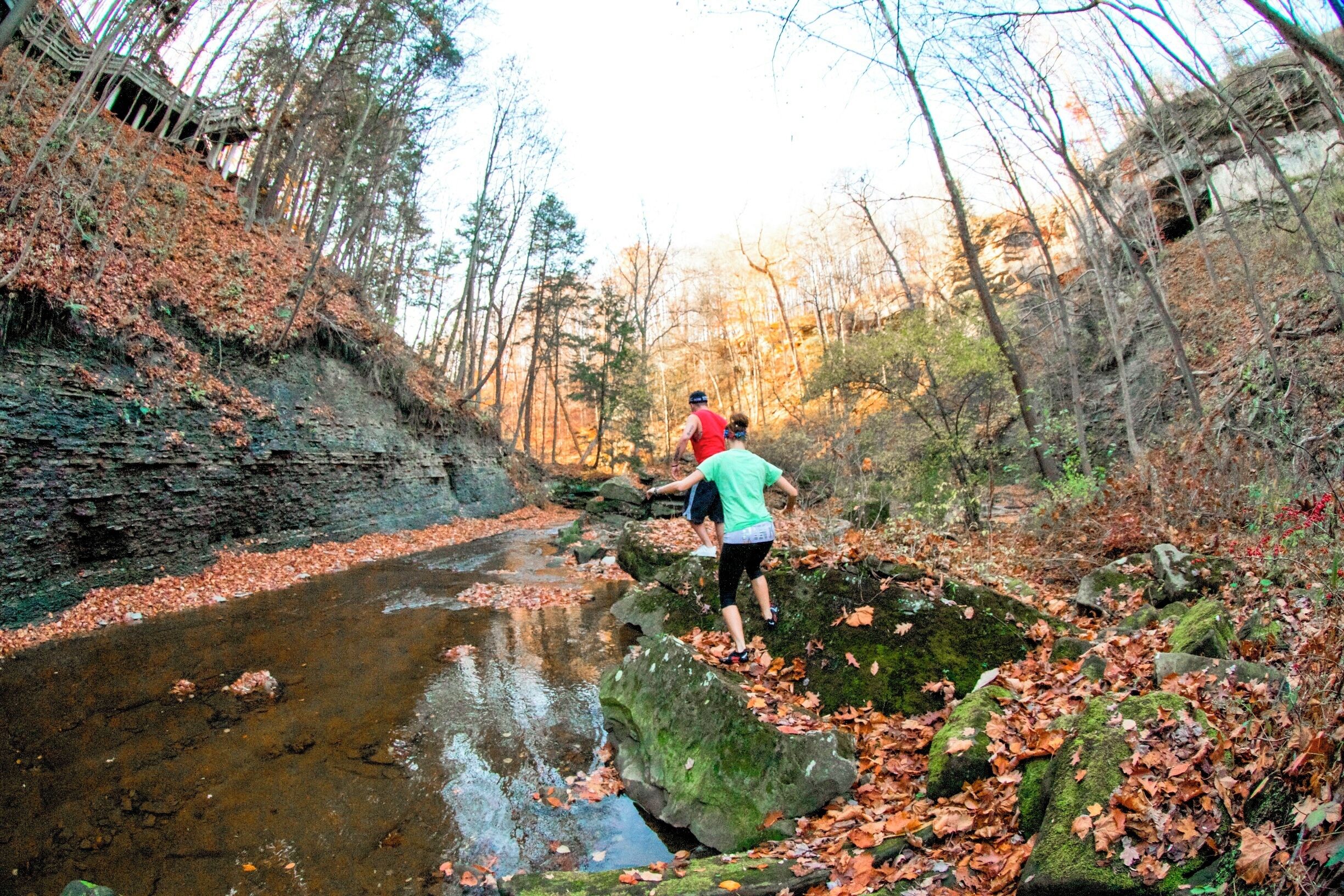 #hiking.. i love hiking being out doors following a trail or just making my own fresh air and the out doors is amazing. i hike every chance i can close to home or travel to find new locations, I'm from akron Ohio but i love to travel this photo was from...brandywine falls is great al year round with every season  hiking threw the river in the fall is the best 