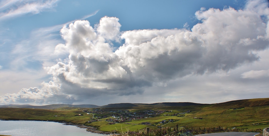 Gathering clouds from the south-west.