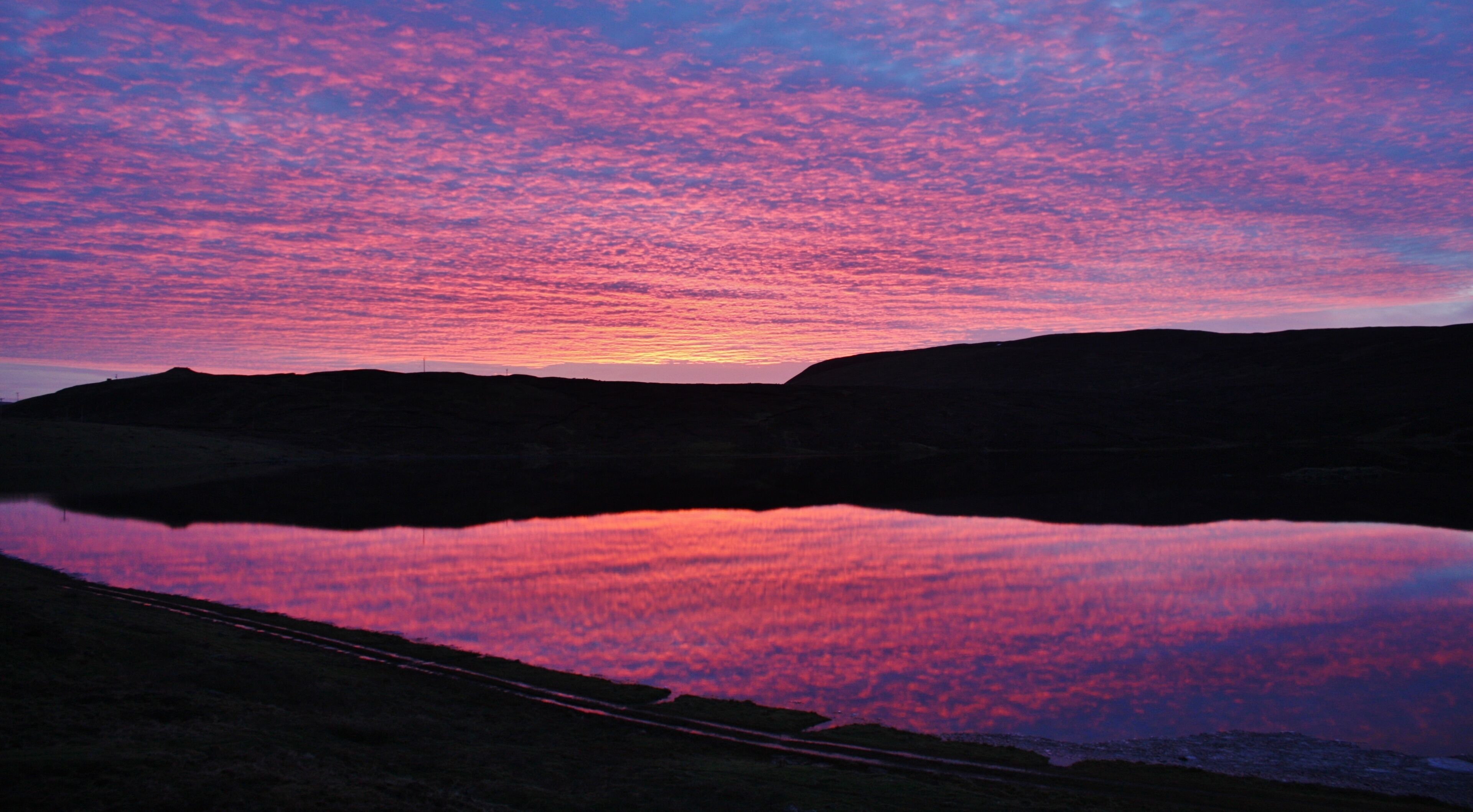 All quiet at the loch on a late December afternoon.