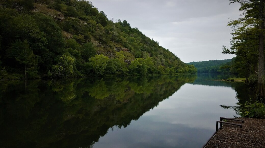 Mountain Fork River at Beavers Bend State Park near Broken Bow Lake in Broken Bow, Oklahoma of the Kiamichi Wilderness Area