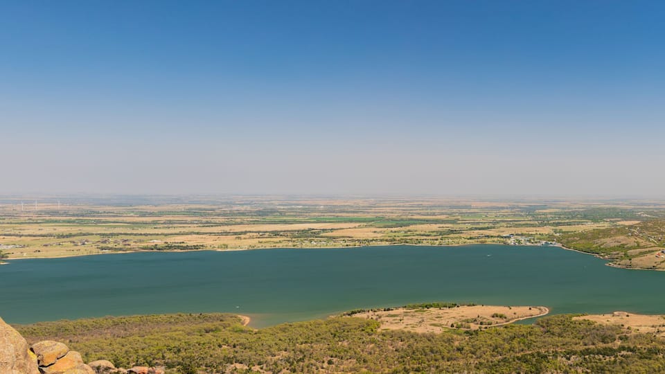 High angle view of the Medicine Park area