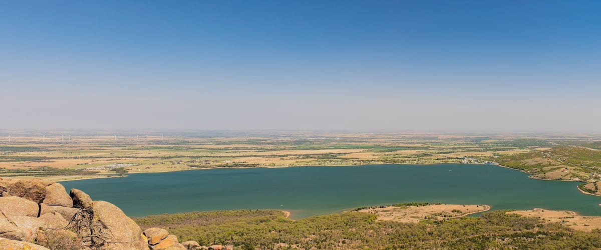 High angle view of the Medicine Park area