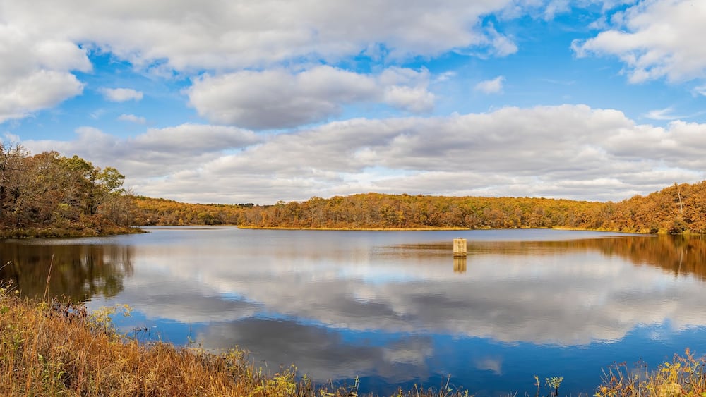 Fall color of the Osage Hills State Park
