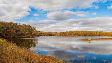 Fall color of the Osage Hills State Park