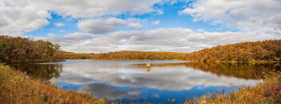 Fall color of the Osage Hills State Park