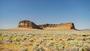 Oregon's Fort Rock ancient volcanic tuff ring, in the high desert near Bend