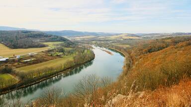 Susquehanna River on a bright sunny day in November. Pennsylvania