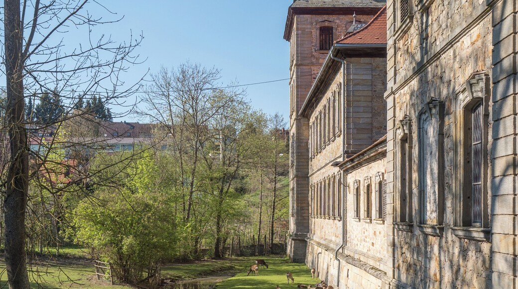 Moat around the Burgpreppach castle