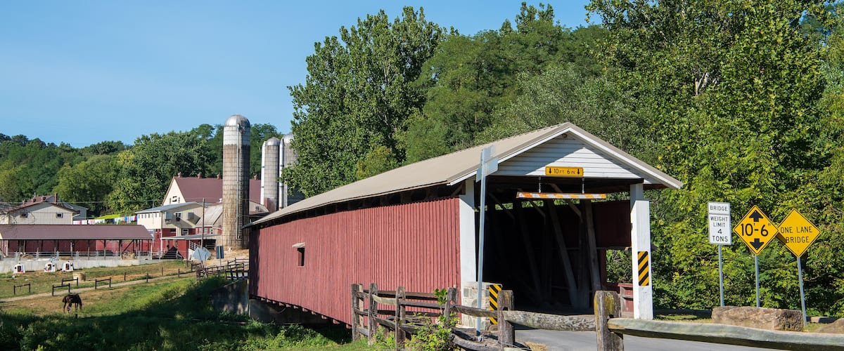 Jackson's Sawmill Covered Bridge in Lancaster County, Pennsylvania