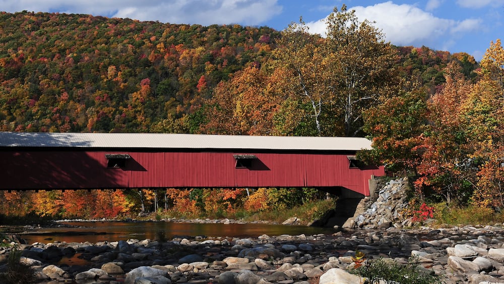 Firksville Covered Bridge in Autumn