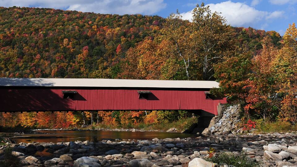 Firksville Covered Bridge in Autumn