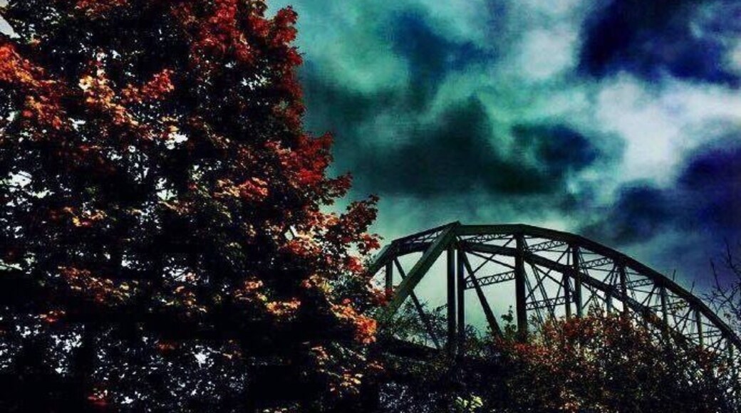 Random hike on a cool day. Found myself fascinated with this late 1800s bridge at the confluence of the Clarion and Allegheny River. Cool day. Snapped with a free hand and an I-phone. Had fun playing around editing during election night. Peace