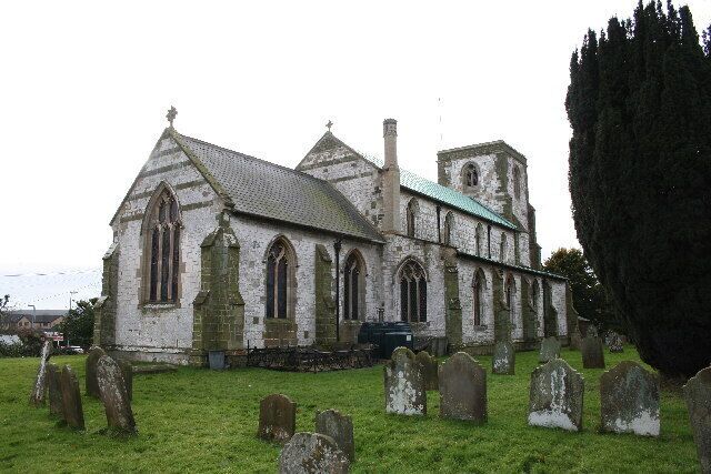 All Saints' church, Legbourne, Lincs. Like most of the churches in this part of Lincolnshire, Decorated and Perpendicular gothic, with a Victorian chancel by Rogers & Marsden 1865-8.