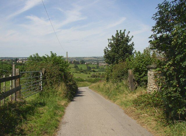 Bullace Trees Lane, Roberttown, Liversedge Past the vicarage the lane drops down into the valley of Lands Beck.
