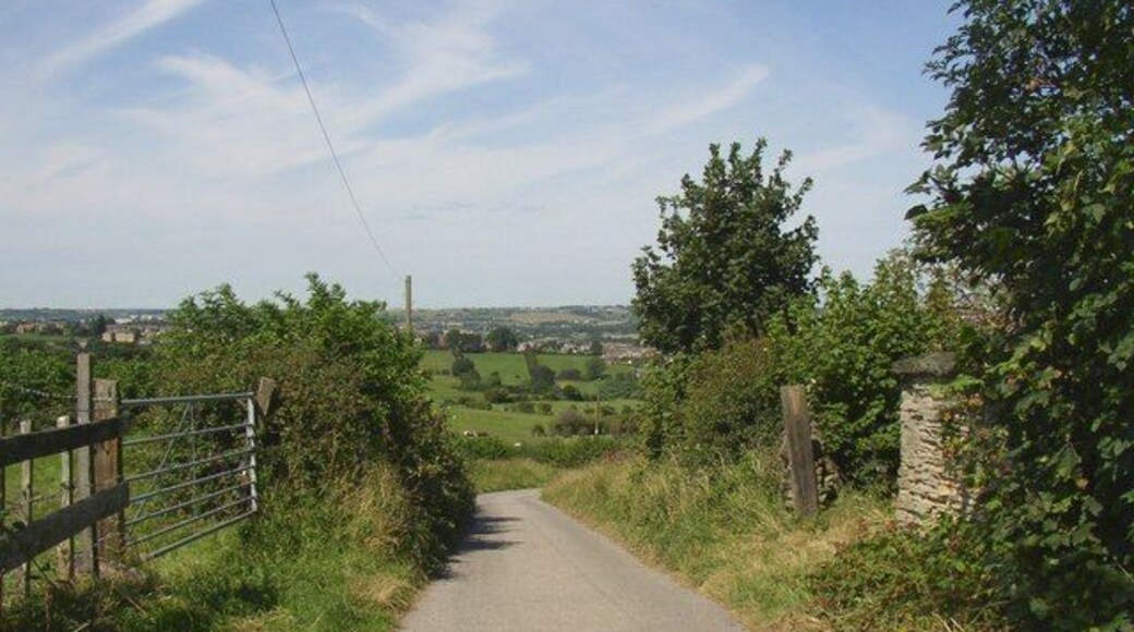 Bullace Trees Lane, Roberttown, Liversedge Past the vicarage the lane drops down into the valley of Lands Beck.