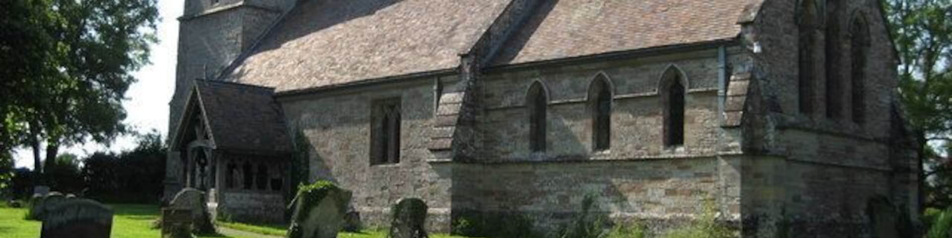 St Peter's parish church, Flyford Flavell, Worcestershire, seen from the southeast