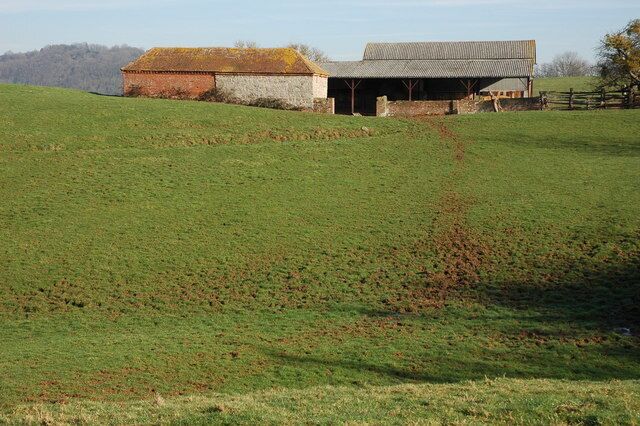 Farm buildings at Knightwick Farm buildings immediately to the north of Knightwick Chapel.