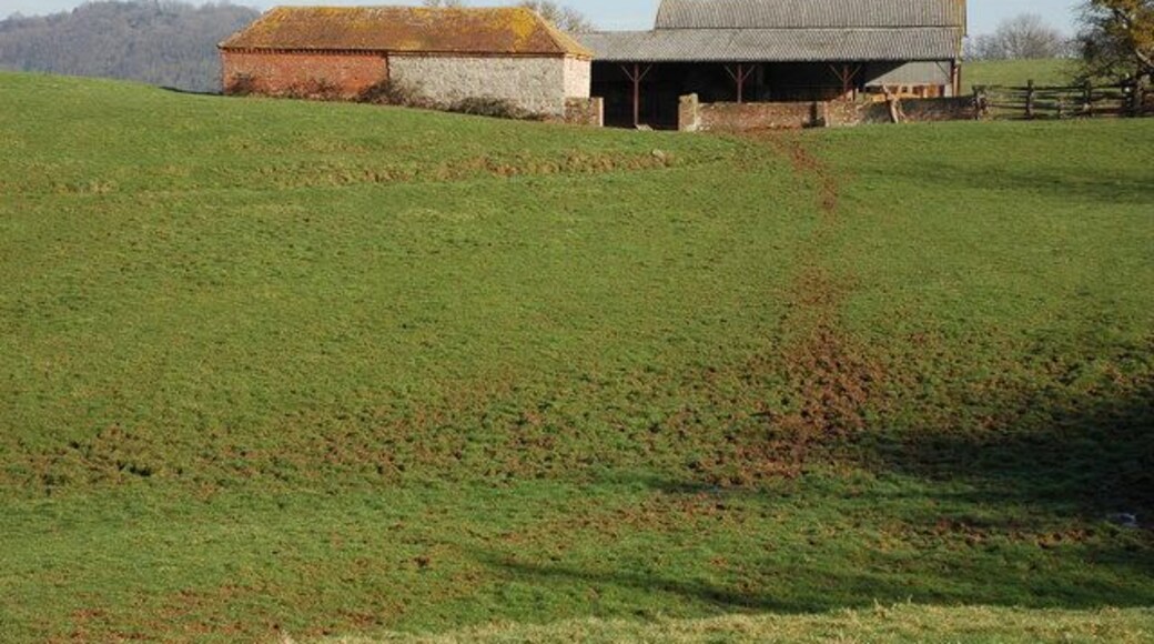Farm buildings at Knightwick Farm buildings immediately to the north of Knightwick Chapel.