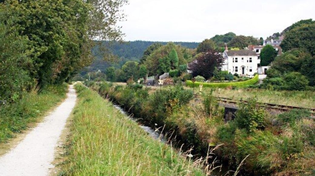 Rundles Walk The footpath is known as Rundles Walk. It parallels the Luxulyan River which has fairly obviously been straightened and on the other side of the river is the Newquay Branch Railway Line.