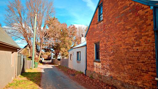 Back alley in Braidwood, NSW, Australia.