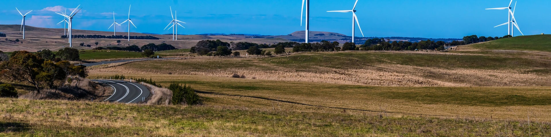 Crookwell Wind Farm and countryside