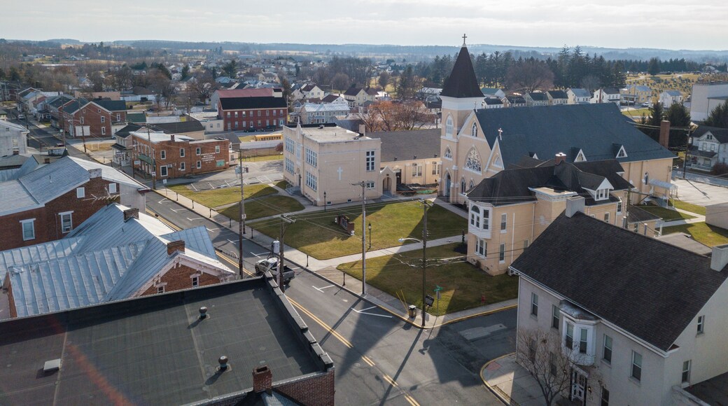 Aerials of Historic Littlestown, Pennsylvania neighboring Gettysburg