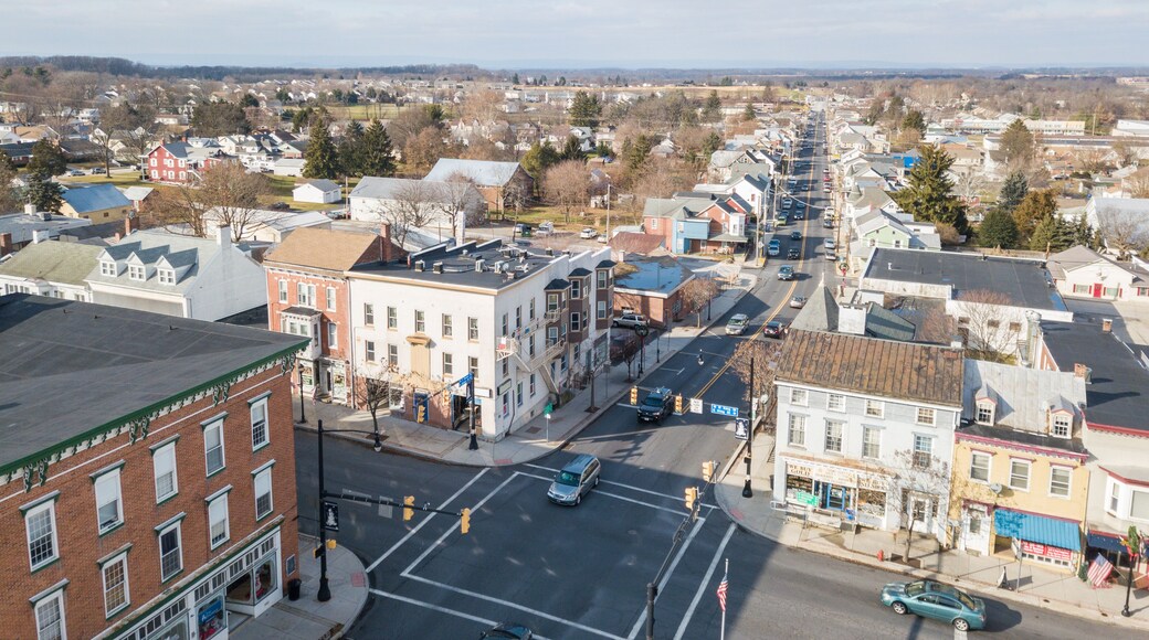 Aerials of Historic Littlestown, Pennsylvania neighboring Gettysburg