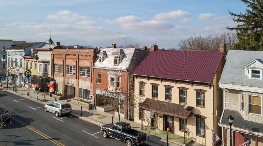 Aerials of Historic Littlestown, Pennsylvania neighboring Gettysburg