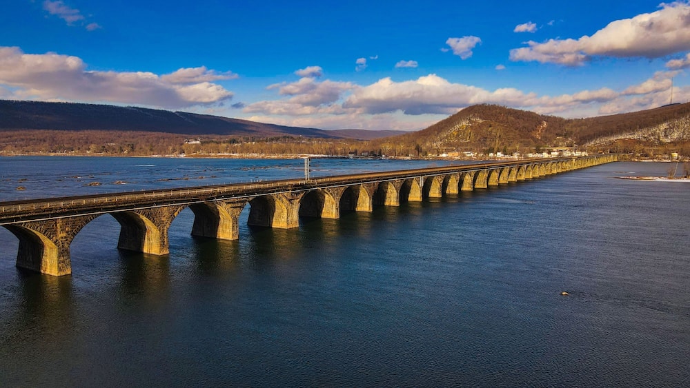 Rockville Bridge across the Susquehanna River in Marysville, Pennsylvania