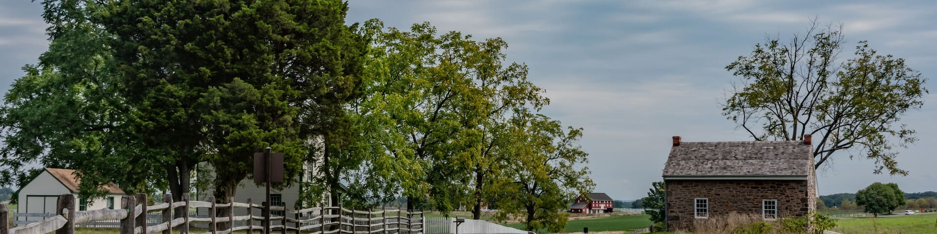 Walking Down Millerstown Road on a Summer Afternoon, Gettysburg Pennsylvania USA