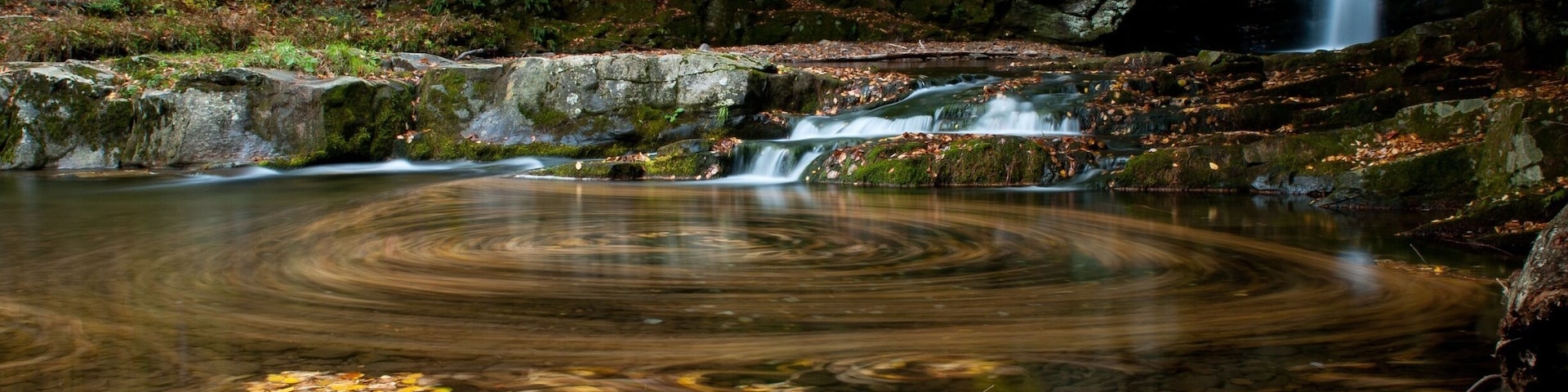 Found a whirl pool at the base of this waterfall