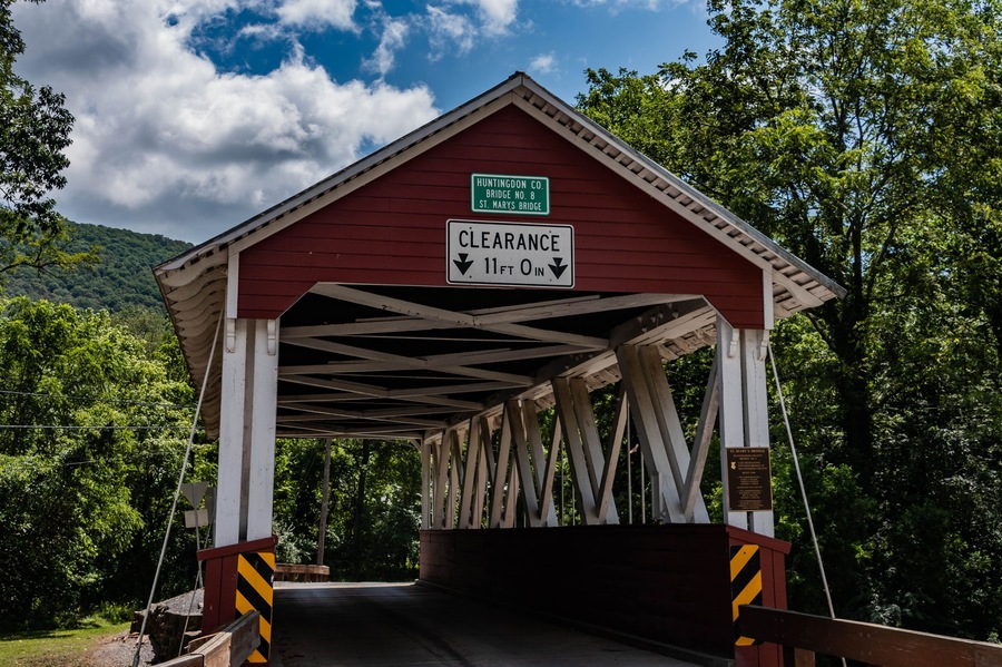 St. Marys Covered Bridge, Huntingdon County, Pennsylvania, USA
