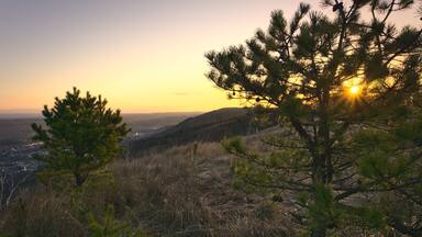sunrise in the mountains