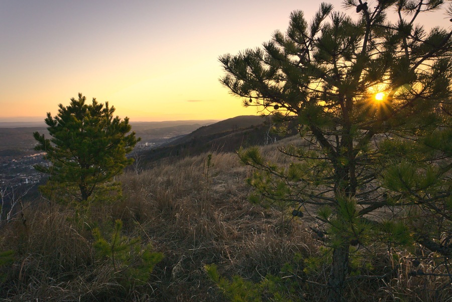 sunrise in the mountains