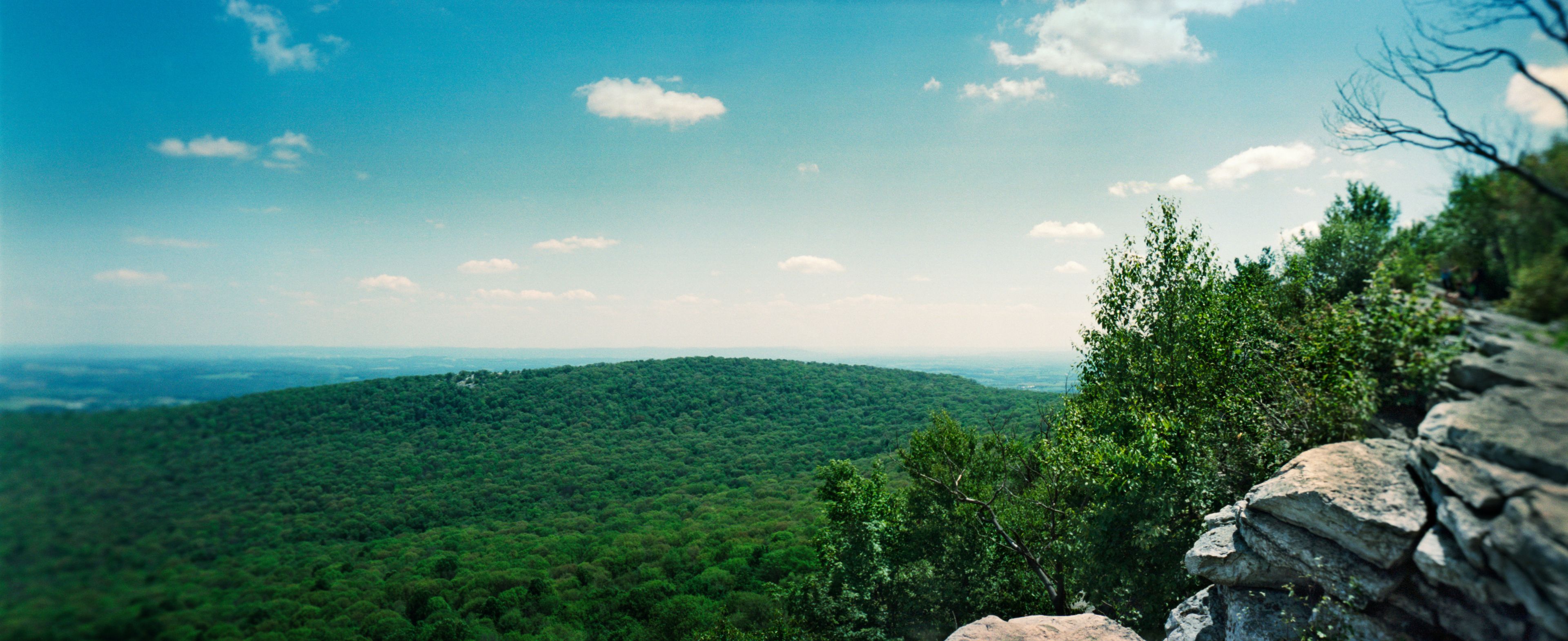 Panoramic view from the Pinnacle of the Appalachian Trail, Blue Mountain, Appalachian Mountains, Pennsylvania, USA