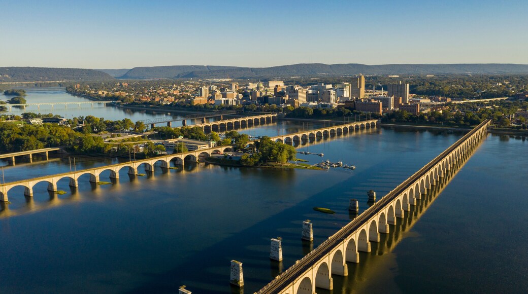 Harrisburg state capital of Pennsylvania along on the Susquehanna River