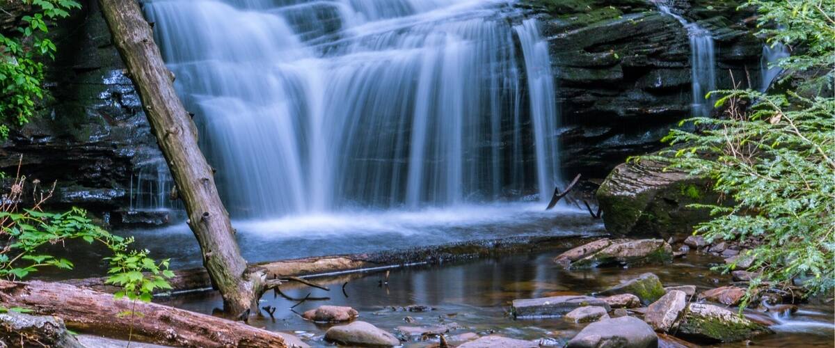 Take a hike at Ricketts Glen state park its a 6 mile loop with 21 waterfalls along the way with the highest being 94 feet.  There is also a huge lake with a beach. Bring your kids they will love it. 
#statepark #pennsylvania #waterfall #roadtrip #wanderlust #travel #photography #hiking #outdoors 
#greatoutdoors
#nature