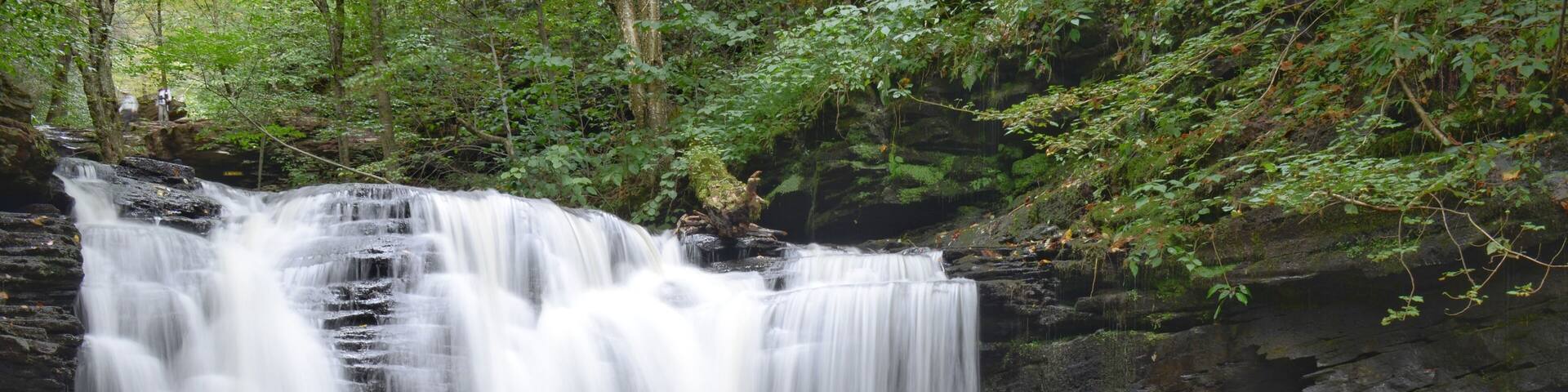 Seven or so miles of hiking to view several gorgeous waterfalls