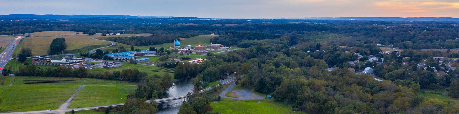 Hershey Pennsylvania USA Aerial View Swatara Creek Farm Land