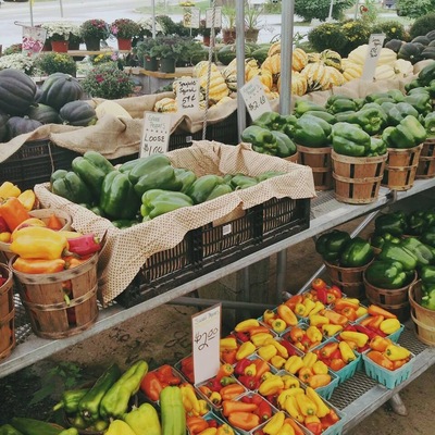 The one benefit to my parents living in rural Pennsylvania is that there is a never-ending selection of fresh produce right down the road. This farm market, on the corner of two busy roads, is my favorite. They have a tiny room of decorations for your home which I like to view but my favorite part has to be the tables and tables of flowers, fruits, and vegetables. The air is rich with a sweet, delicious scent. Your mouth will water -- that's how fresh everything is! It's also really cheap. 
Seriously, the best fruits and veggies I've ever had for snacking and cooking has come from this place. Every time I visit my parents I make it a point to visit there and take armfuls of fruits and veggies back home with me.
