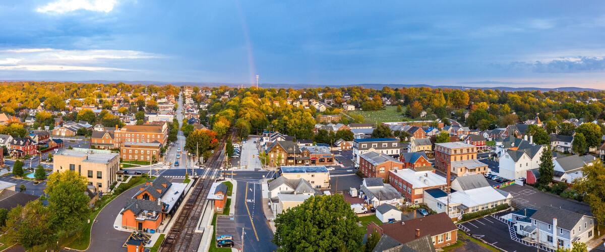 Aerial Sunrise in Souderton, PA