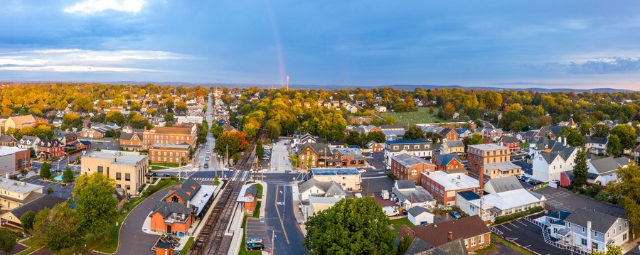 Aerial Sunrise in Souderton, PA