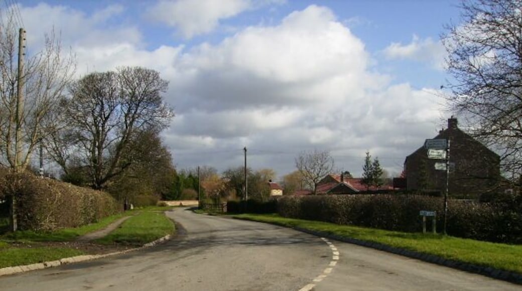 Road junction entering Lower Dunsforth