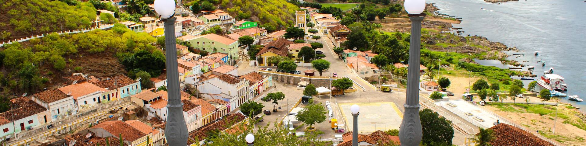 View of the historic town of Piranhas, Alagoas, Brazil.
