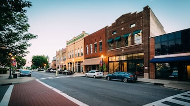 Intersection along Main Street, in downtown Rock Hill, South Car