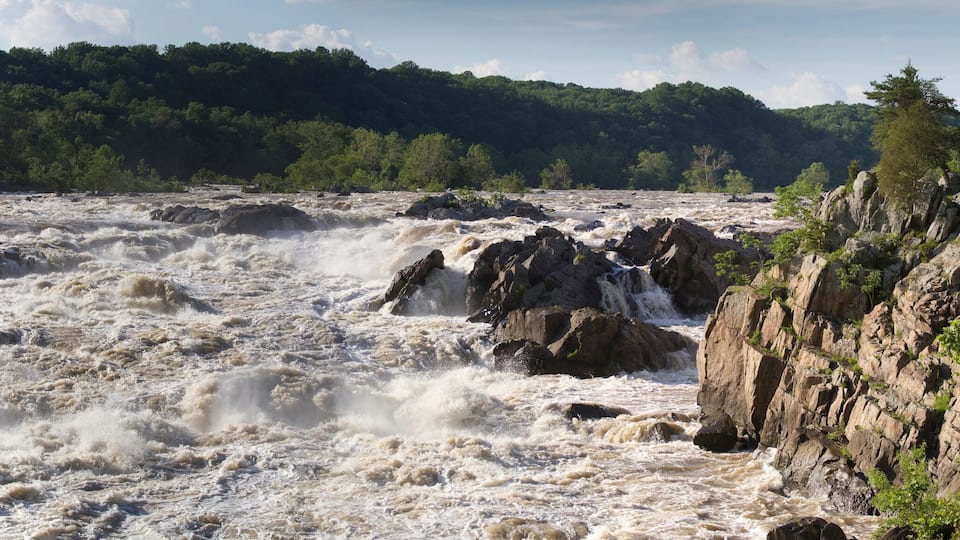 Great Falls at high water.; Great Falls of the Potomac River, Virginia, Maryland.