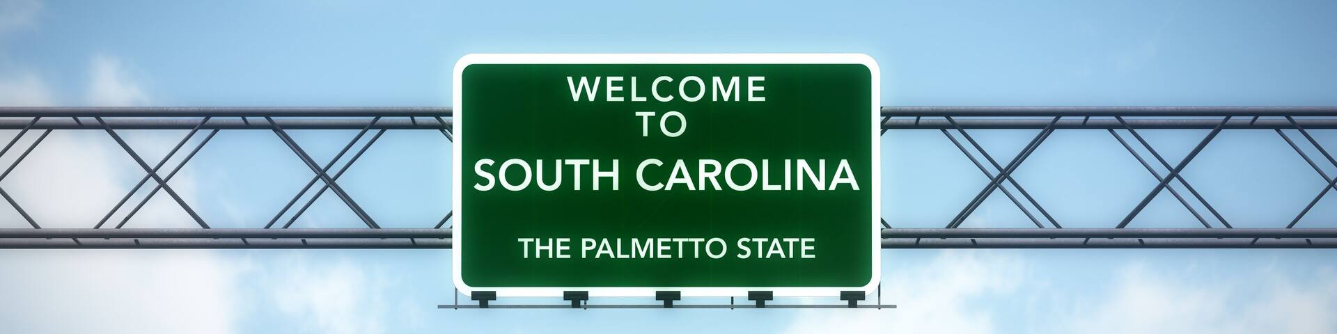 South Carolina USA State Welcome to Highway Road Sign