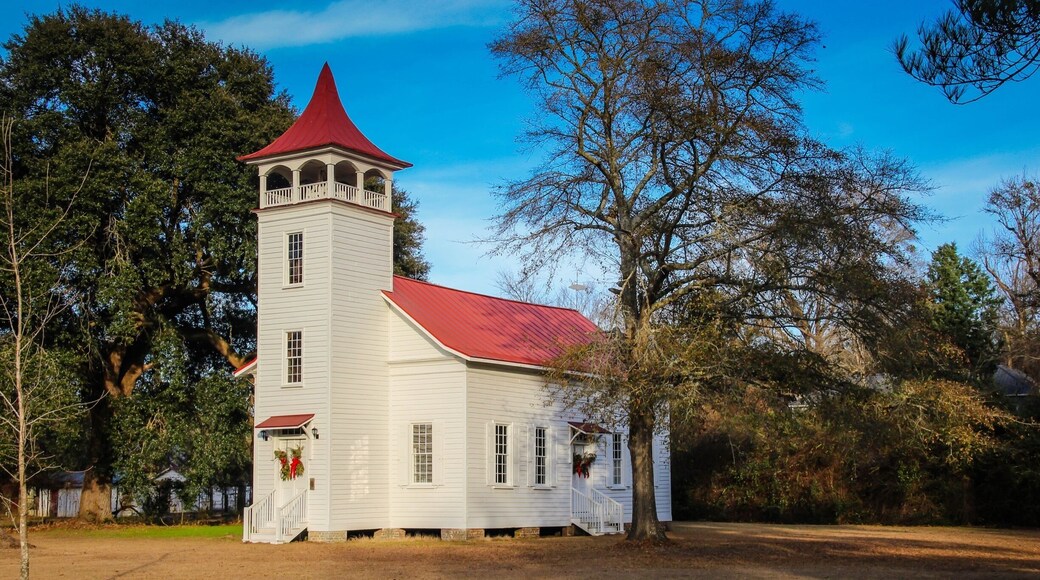 Pineville Chapel, since its construction in 1810, has been the centerpiece of the historic town. The wooden Episcopal Church is one of the four original buildings to have survived the arson of the town by the Union during the Civil War. The church exists now within the Pineville Historic District and is listed on the National Register of Historic Places