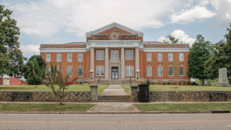 Historic Saluda County Courthouse in South Carolina